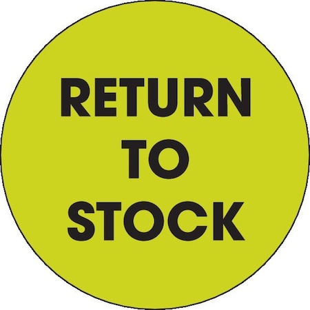 Label, DL3574, RETURN TO STOCK, 2